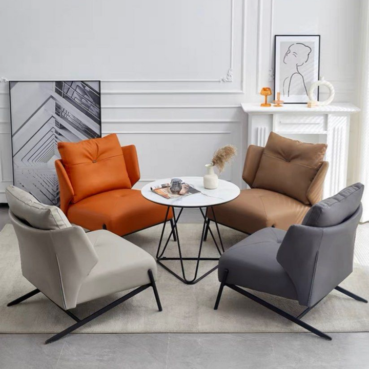 AFTON Modern Leather Lounge Chair