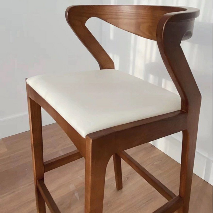 EMA Modern Solid Wood Bar Stool