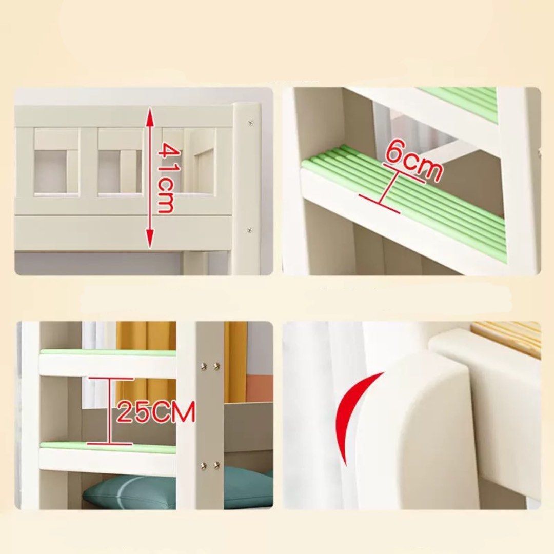 PEREZ Modern Bunk Bed Bedframe
