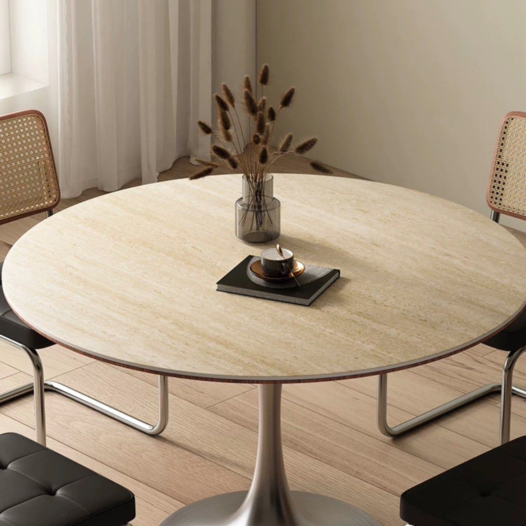 LACHLAN Modern Round Sintered Stone Dining Table