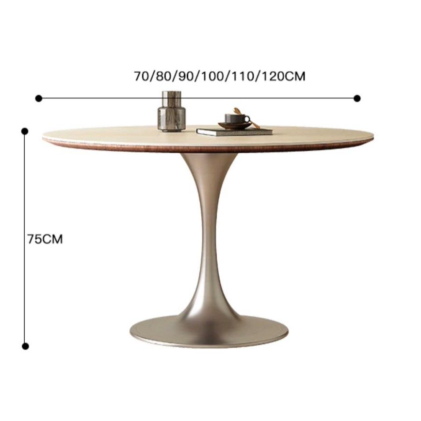 LACHLAN Modern Round Sintered Stone Dining Table