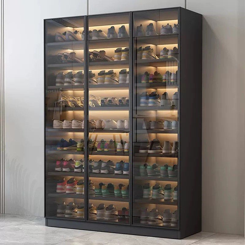PHILIP Modern Glass Shoe Cabinet