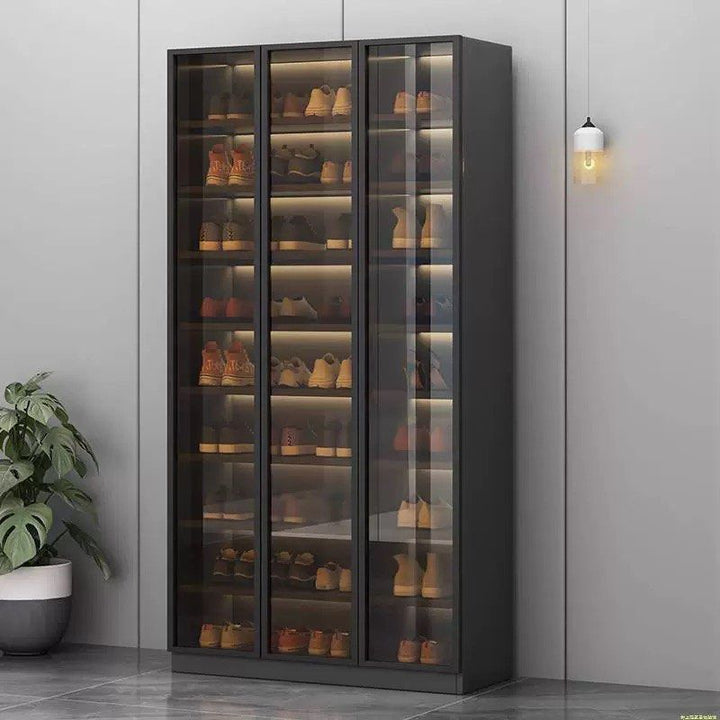 PHILIP Modern Glass Shoe Cabinet