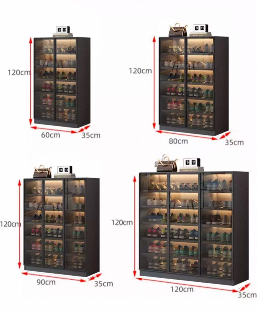 PHILIP Modern Glass Shoe Cabinet