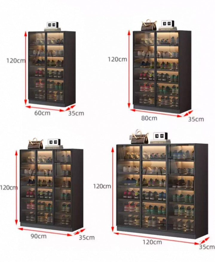 PHILIP Modern Glass Shoe Cabinet