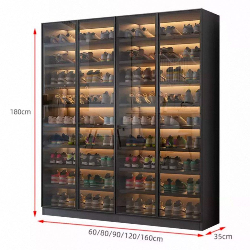 PHILIP Modern Glass Shoe Cabinet