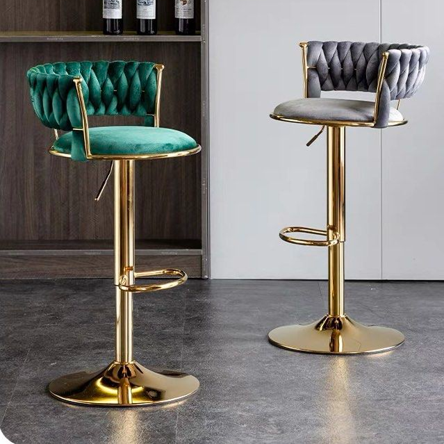RENEE Modern Velvet Bar Stool