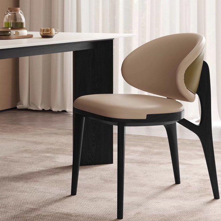 PREFIE Modern Leather Dining Chair - Radical Homes Singapore