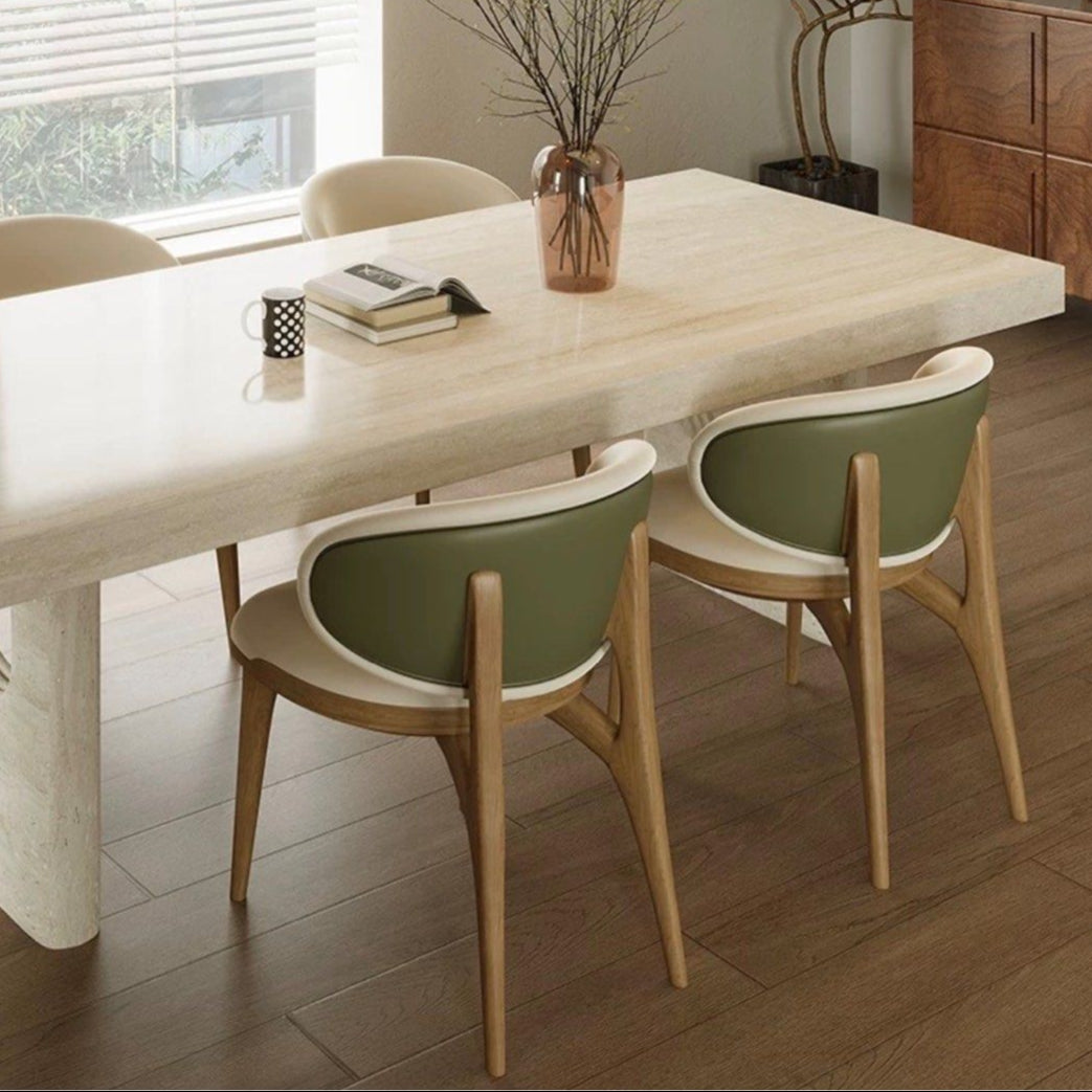 PREFIE Modern Leather Dining Chair - Radical Homes Singapore