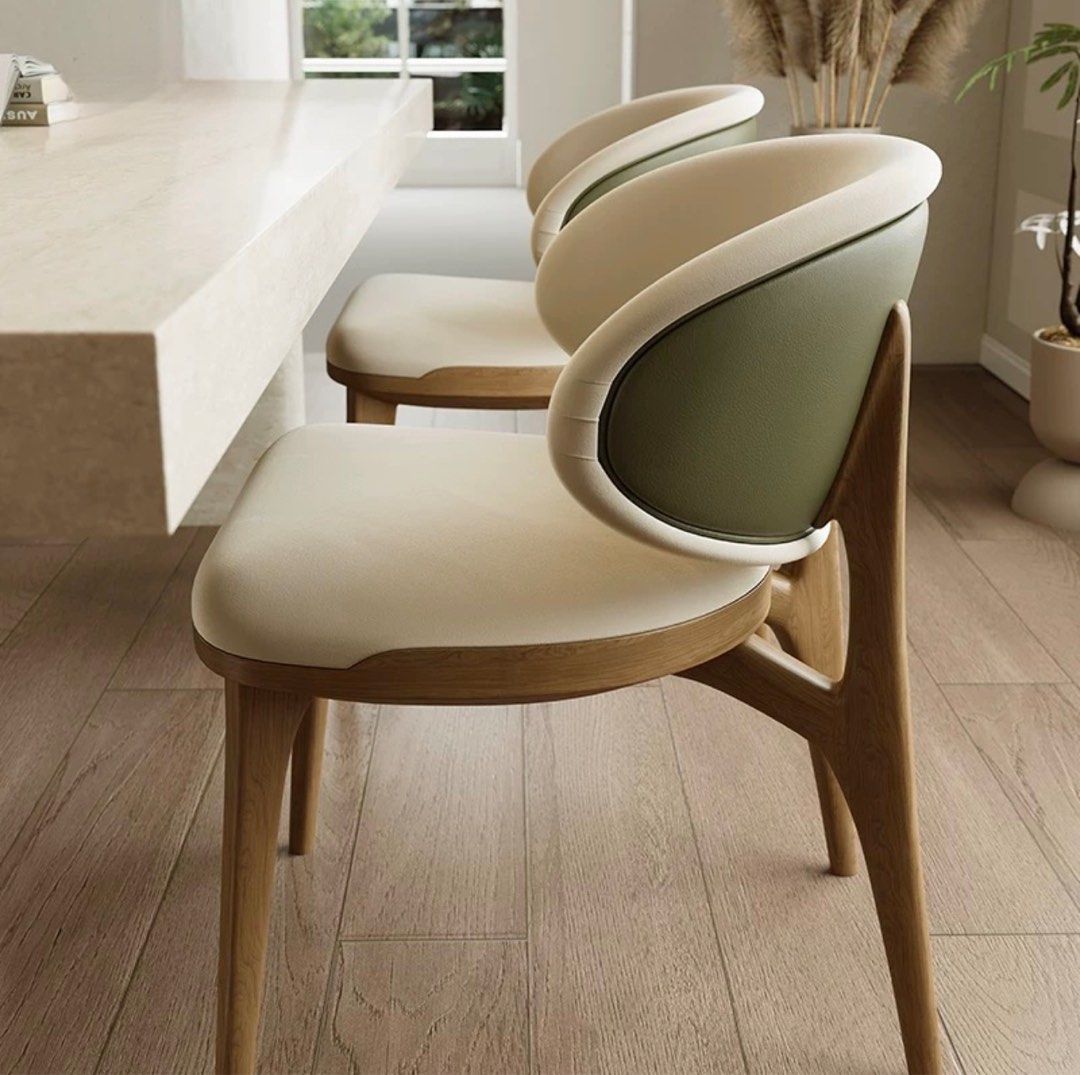 PREFIE Modern Leather Dining Chair - Radical Homes Singapore