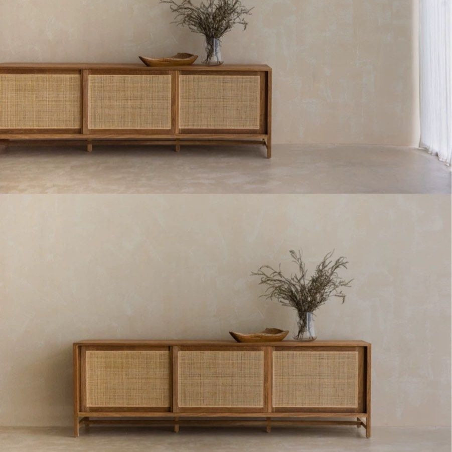 BOTAN Japandi Rattan TV Console