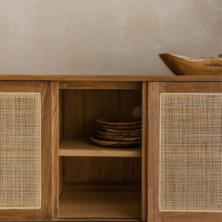 BOTAN Japandi Rattan TV Console