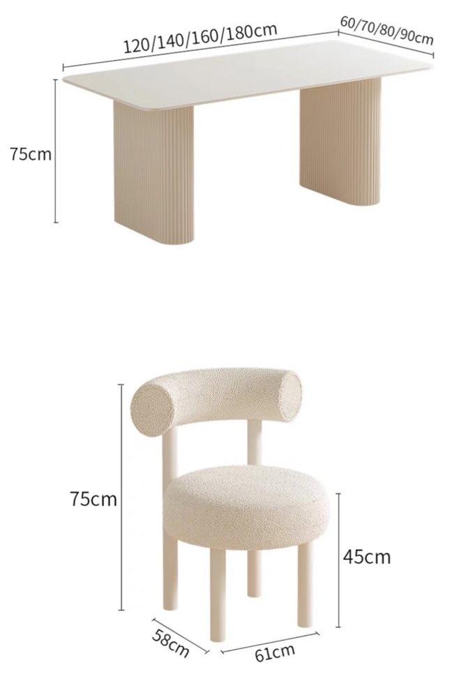 FLYNN Minimalist Sintered Stone Dining Table