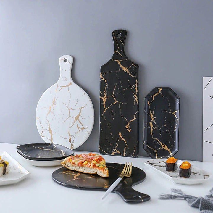 QUINTON Marble Ceramic Sushi Plate - Radical Homes Singapore