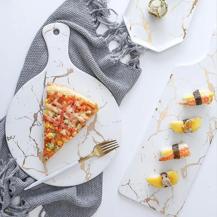 QUINTON Marble Ceramic Sushi Plate - Radical Homes Singapore