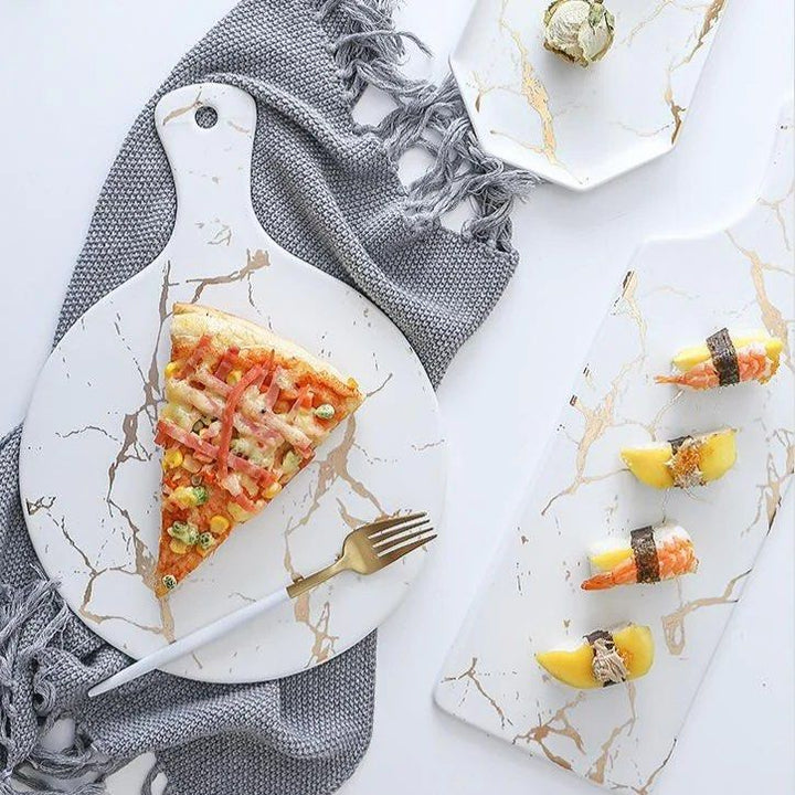 QUINTON Marble Ceramic Sushi Plate - Radical Homes Singapore