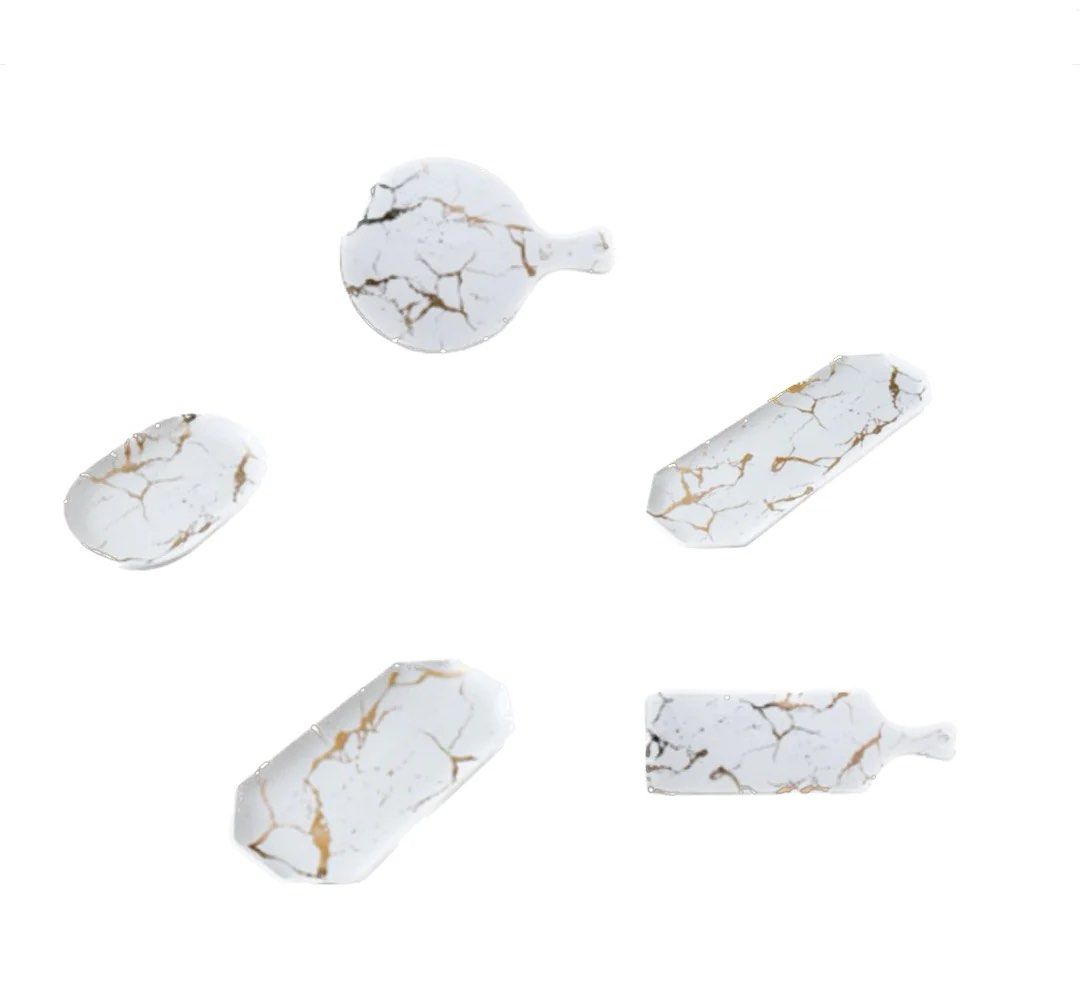 QUINTON Marble Ceramic Sushi Plate - Radical Homes Singapore