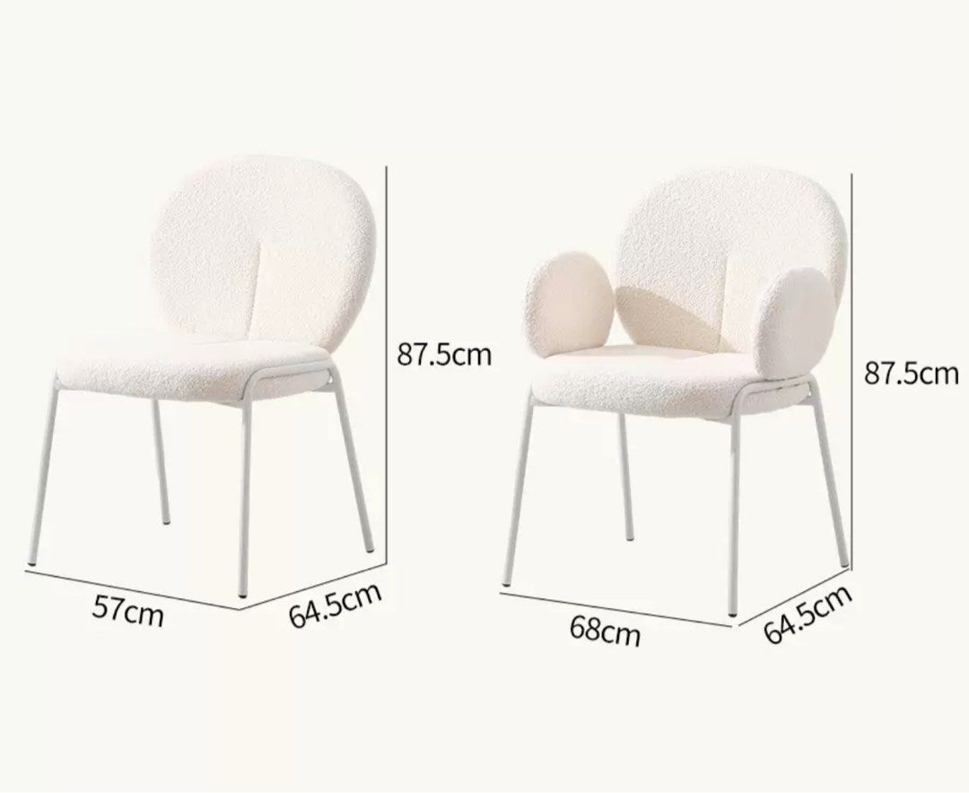 ANATOLI Modern Boucle Dining Chair