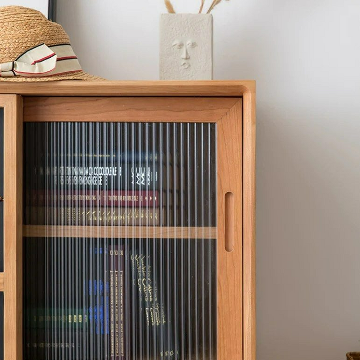STRADA Wood Bookcase With Chalkboard