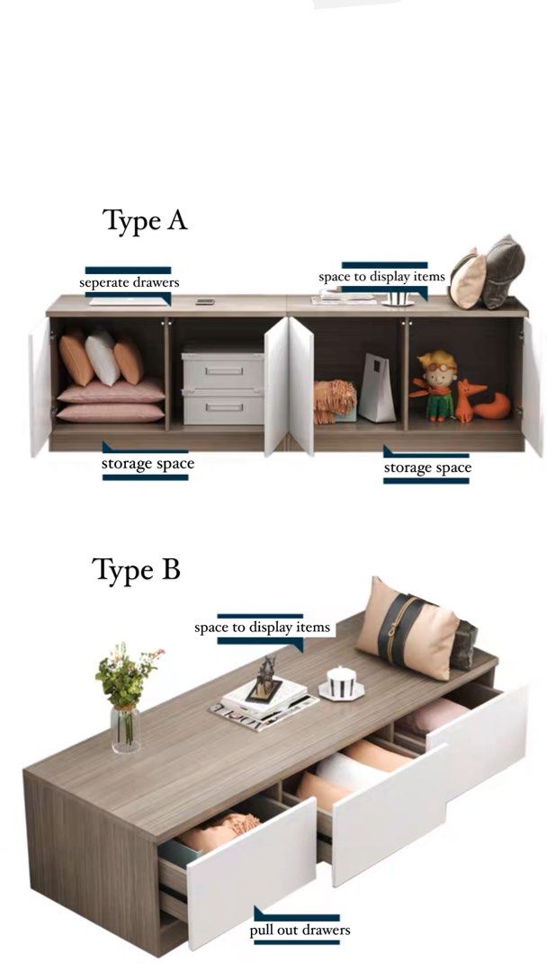 NIKO Bay Window Storage Ottoman