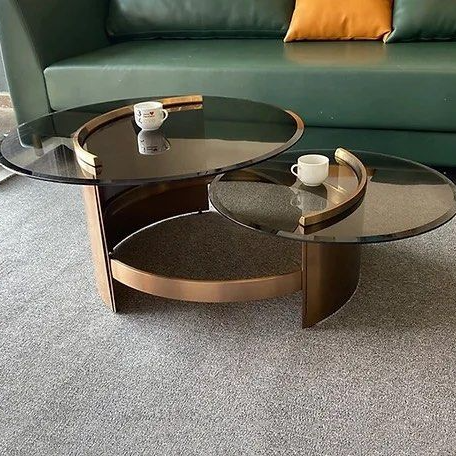 MILLER Modern Tempered Glass Coffee Tables