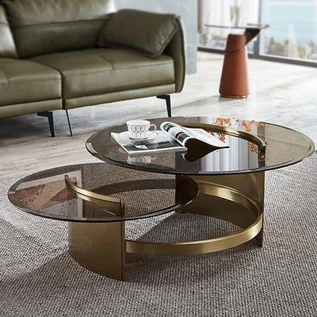 MILLER Modern Tempered Glass Coffee Tables