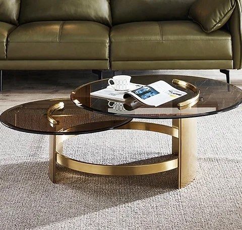 MILLER Modern Tempered Glass Coffee Tables