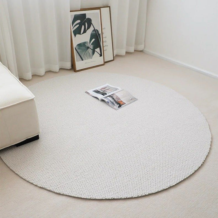 RAUSEN Modern Wool Blend Round Rug