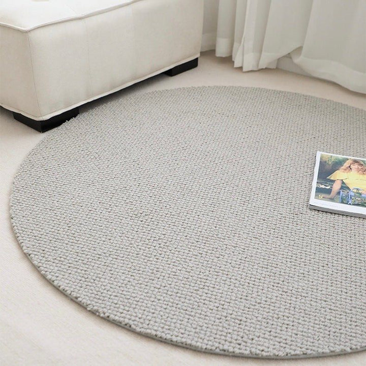 RAUSEN Modern Wool Blend Round Rug