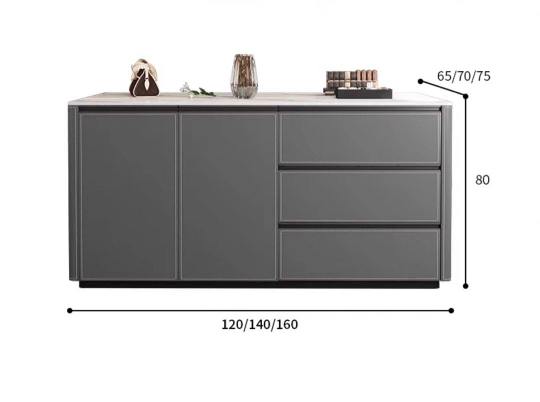 RAYARD Modern Sintered Stone Closet Island