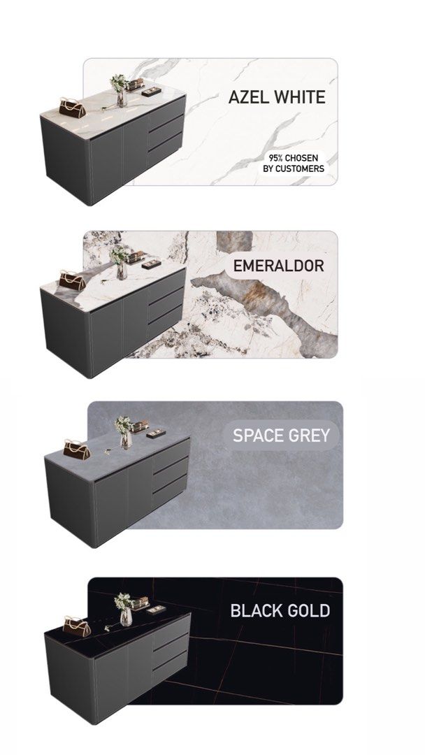 RAYARD Modern Sintered Stone Closet Island