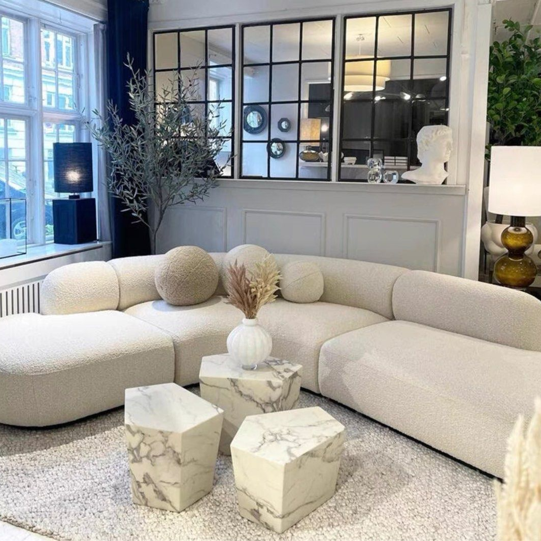 MIRETTA Modern Boucle Fabric Sofa