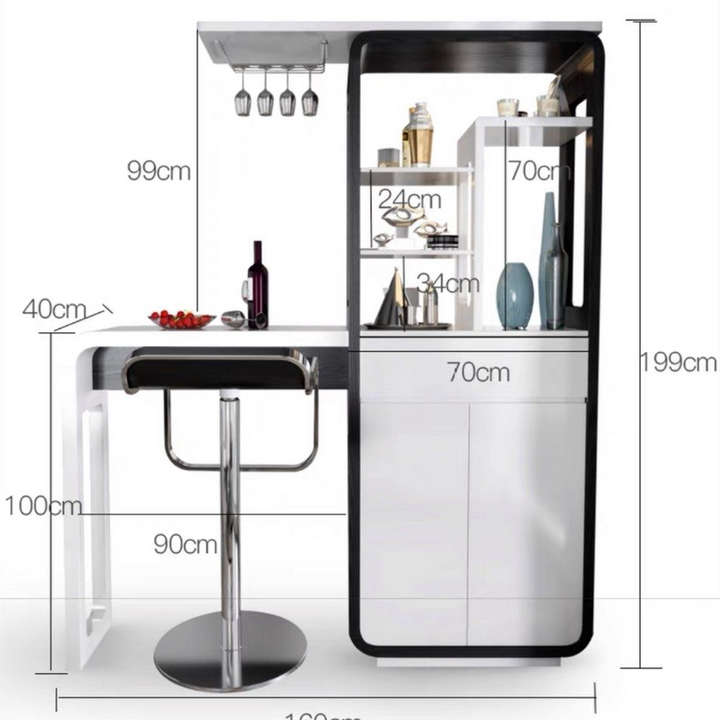 MURO Modern Bar Table Cabinet