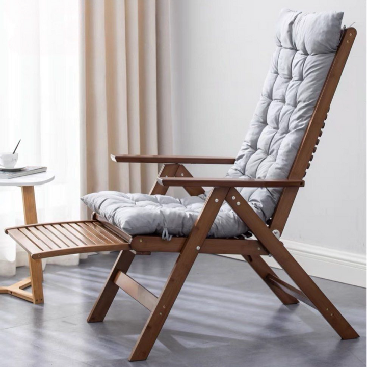 REGON Japanese Solid Wood Recliner Armchair