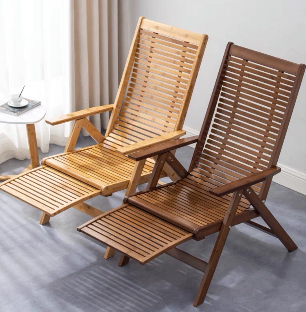 REGON Japanese Solid Wood Recliner Armchair