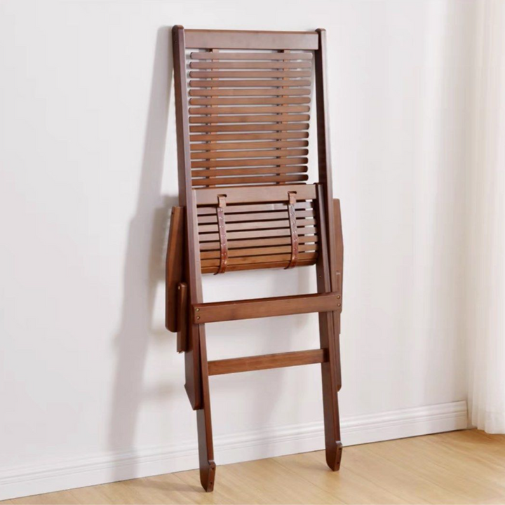 REGON Japanese Solid Wood Recliner Armchair