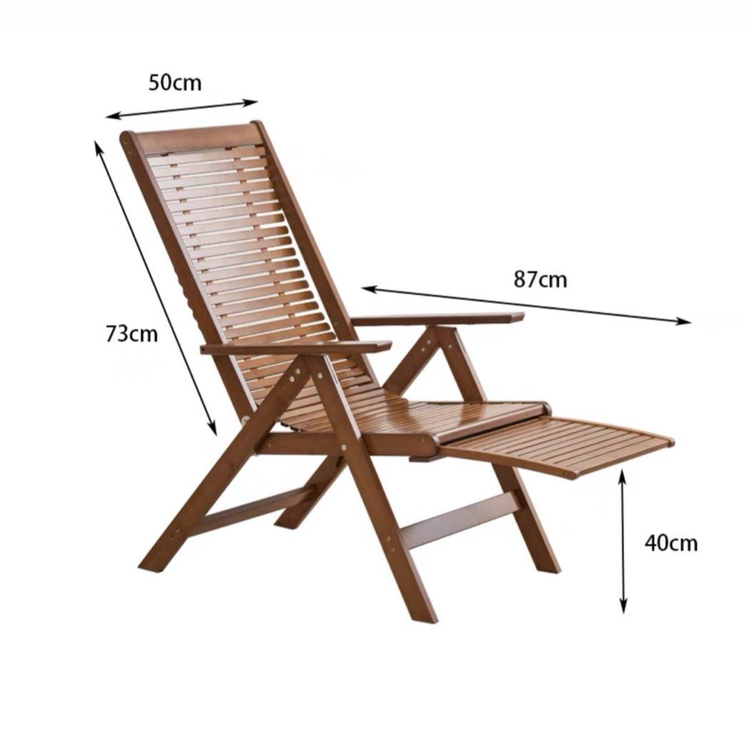 REGON Japanese Solid Wood Recliner Armchair