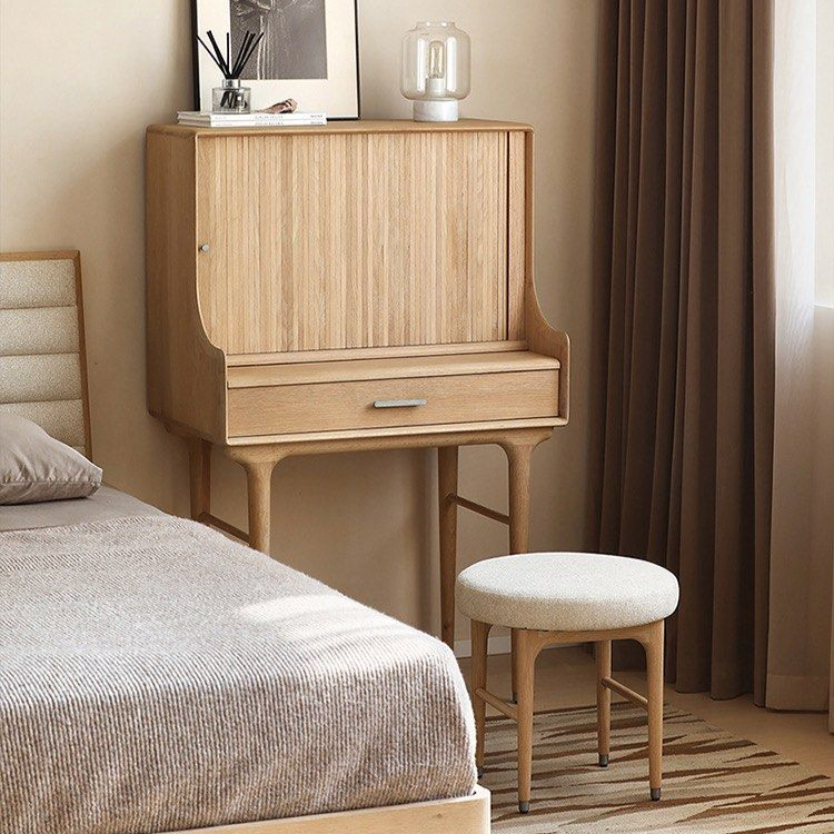 REMES Rustic Solid Wood Vanity Table