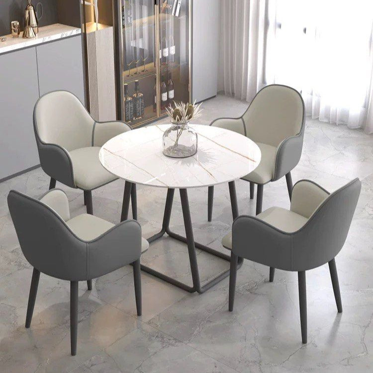EZRA Modern Leather Dining Chair - Radical Homes Singapore