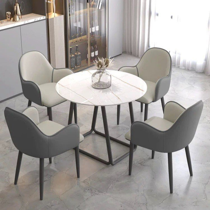 EZRA Modern Leather Dining Chair - Radical Homes Singapore