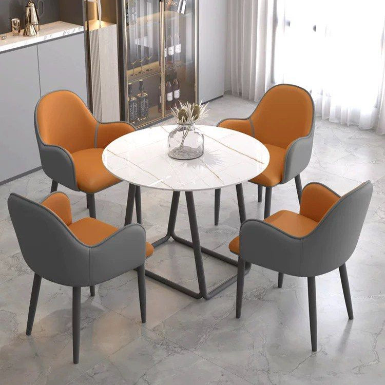 EZRA Modern Leather Dining Chair - Radical Homes Singapore