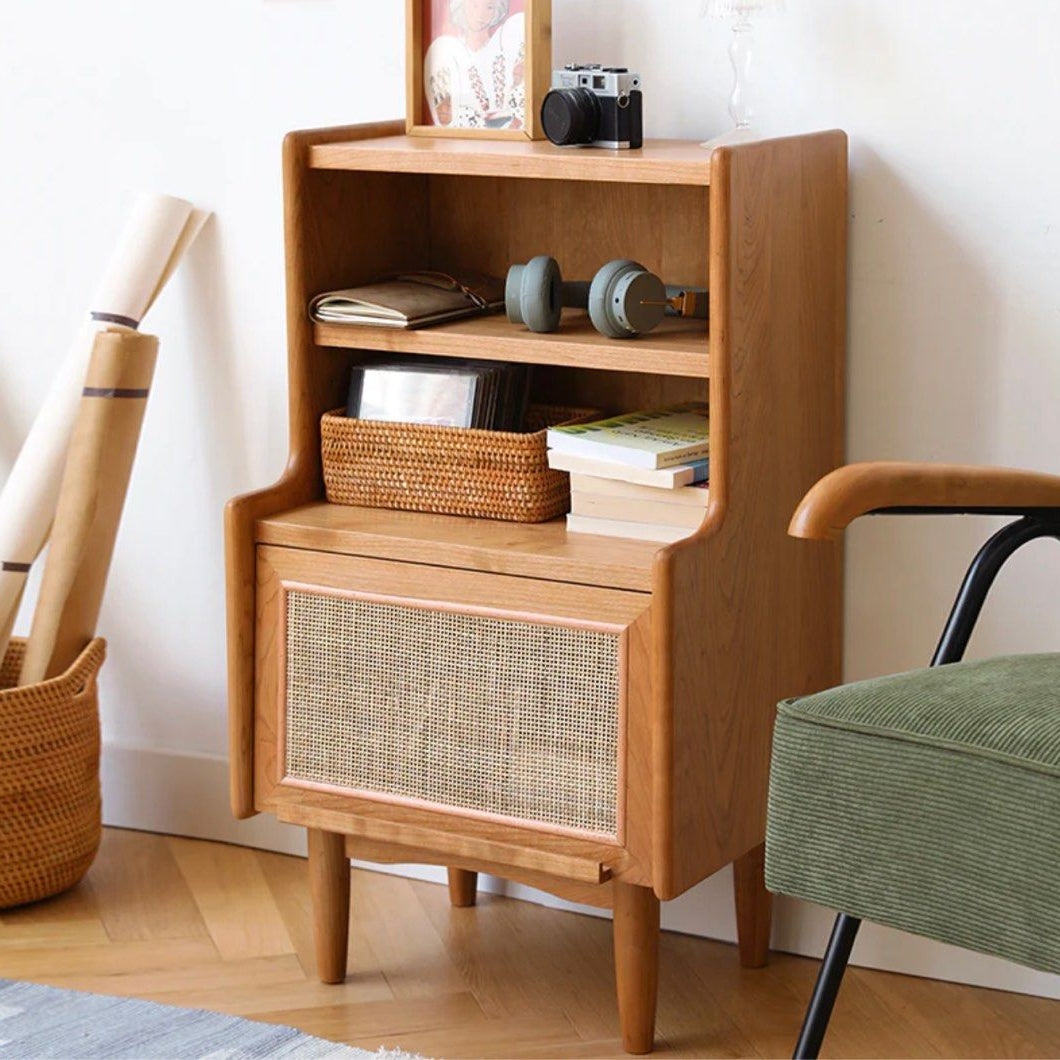 RERIER Drawer Solid Wood Nightstand