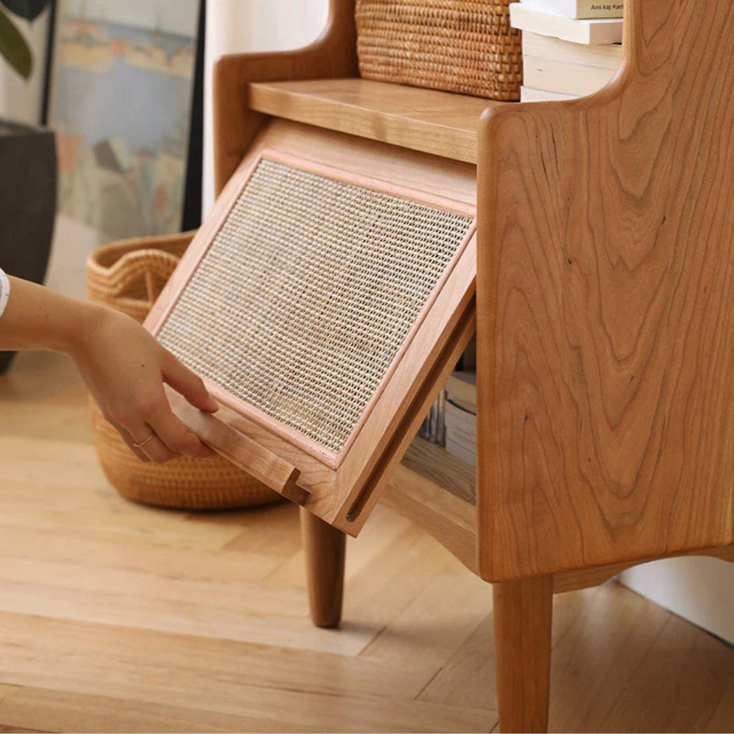 RERIER Drawer Solid Wood Nightstand