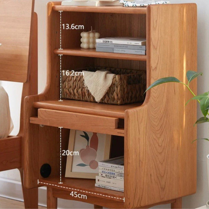 RERIER Drawer Solid Wood Nightstand
