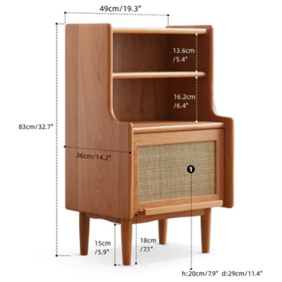RERIER Drawer Solid Wood Nightstand
