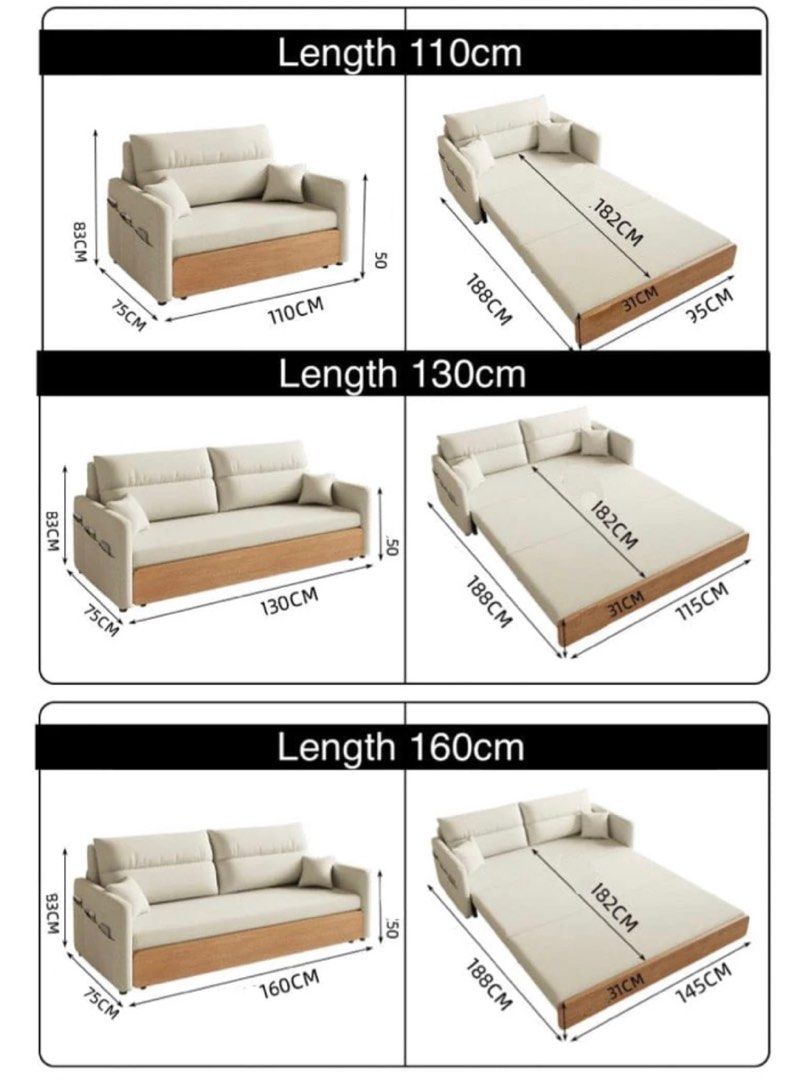 DOVARA Modern Storage Sofa Bed