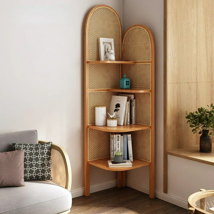 PORTOFINO Ratten Corner Bookcase