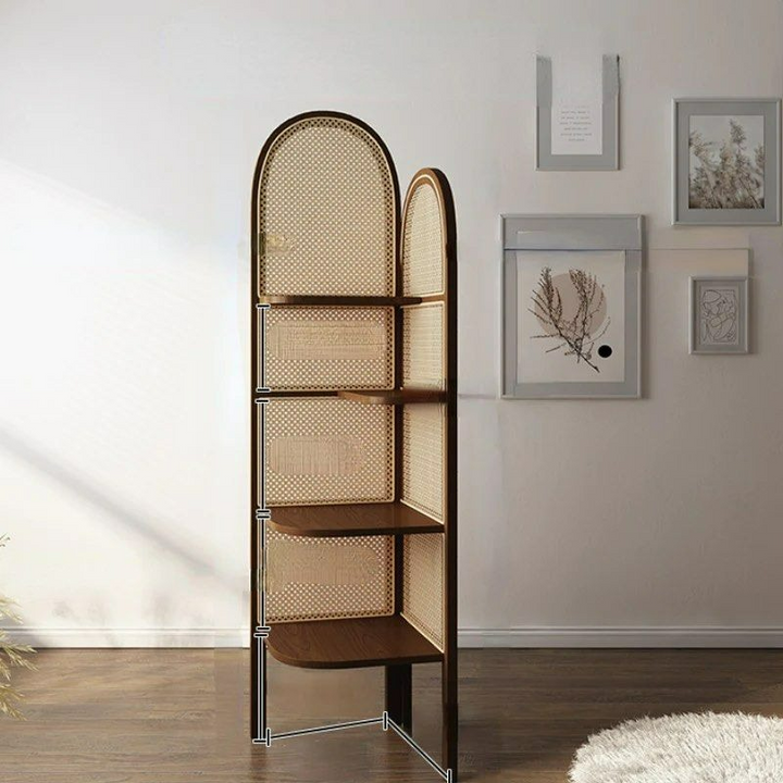 PORTOFINO Ratten Corner Bookcase