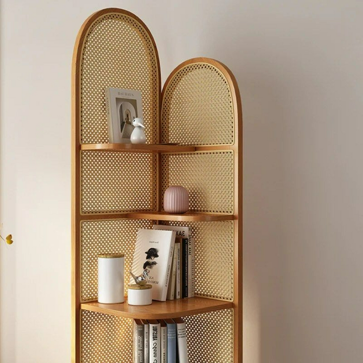 PORTOFINO Ratten Corner Bookcase