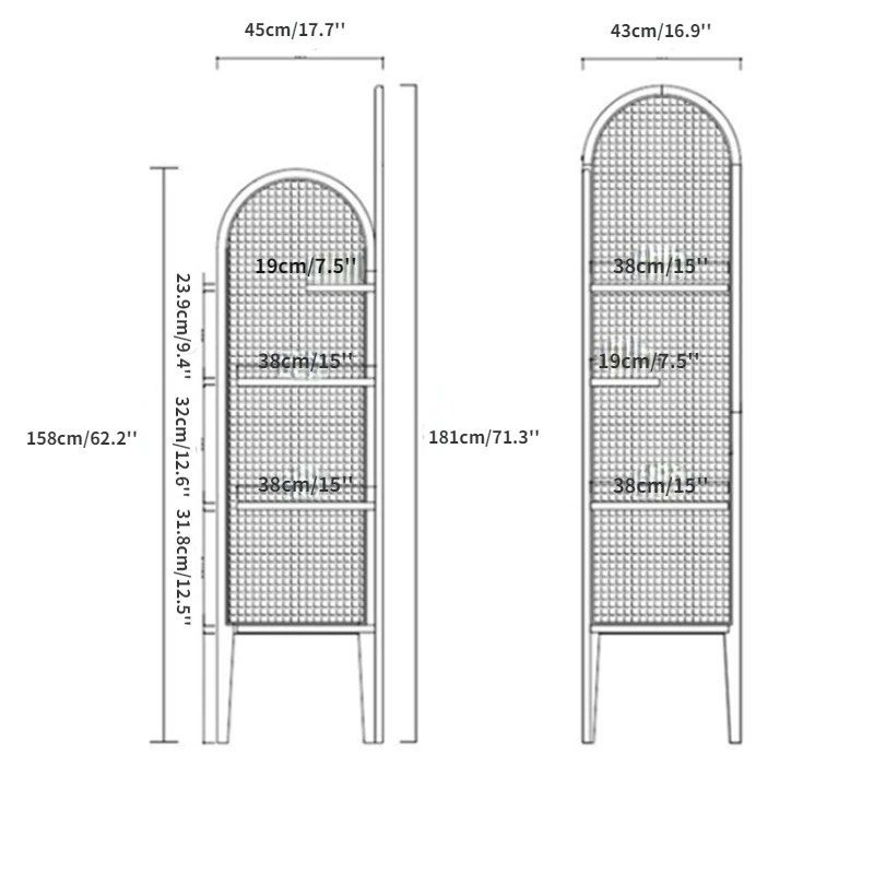 PORTOFINO Ratten Corner Bookcase